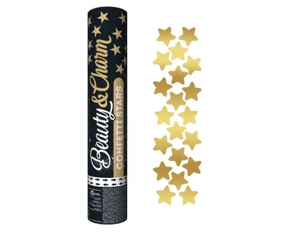 Produktbild von Schießkonfetti 30 cm - goldene Sterne