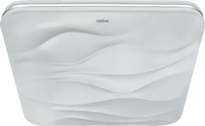 Obrázek produktu pro Koupelnový plafón moderní vlna bílý čtverec 43cm neutrální barva LED 36W KLARA Struhm