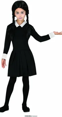 Immagine prodotto di Halloween Film School Uniform Costume Gothic Style Kids Horror Scary Dark Girls Black White Collage Ghost Festival Celebrate Scary Night Creative Magic Kingdom Variety Masquerade, Dimensioni: 98/104 Colore: Nero