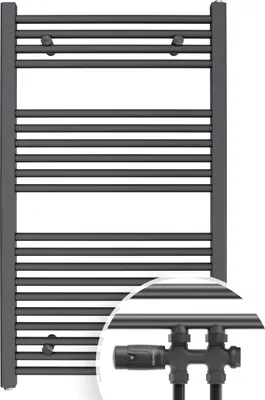 Produktbild von Aquabad Badheizkörper Virgo inkl. Multiblock Durchgangsform 60x100cm 413W Anthrazit - Ohne Heizstab / Ohne Heizstabelement