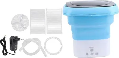 Immagine prodotto di Piccola lavatrice portatile blu e bianca