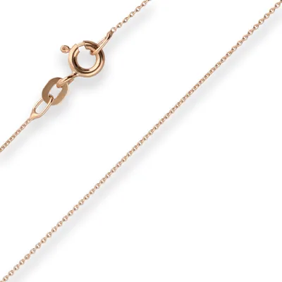 Produktbild von 0,8mm Rund-Ankerkette Goldkette Collier Halskette aus 585 Gold Rotgold 45cm