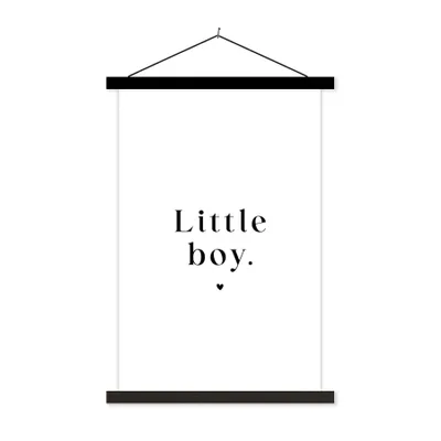 Produktbild von MuchoWow® Textilposter Kinder - Sprichwörter - Kleiner Junge - Zitate - Jungen 120x180 cm mit schwarzem Rahmen - Fotos