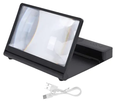 Image de Loupe d'écran pour smartphone avec haut-parleur Bluetooth, agrandissement 3D HD pour films, vidéos et jeux sur téléphone portable