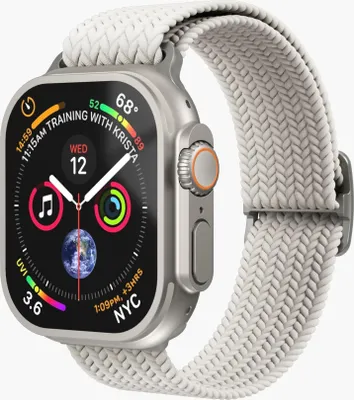 Zdjęcie produktu dla Pasek do zegarka - tkana pętla - pasek do Apple Watch 44/45/46-49 mm, kremowy