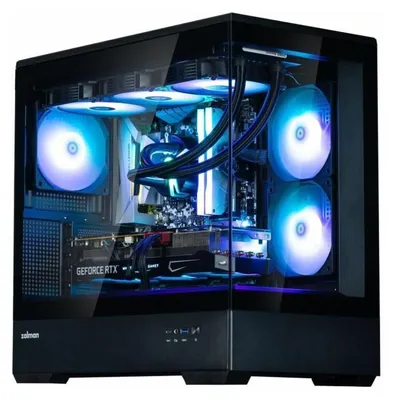 Image de Zalman case P30 Black / miniT / 3x120mm fan ARGB / USB 3.0 / USB-C / verre trempé / noir