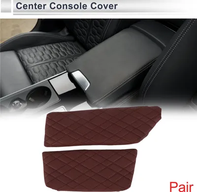 Image de Housse De Console Centrale De Voiture Avec Sac De Rangement Pour Bmw 5 Series 2011-2017 Rouge 1 Paire