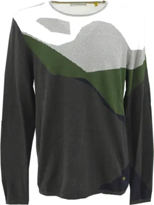Produktbild von 33225 Lerros, New in Town,  Herren Crew Neck Rundhals Pullover Pulli, feiner Velourstrick, mehrfarbig, M