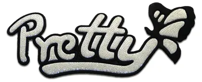 Produktbild von Pretty Glitzer Schmetterling - Aufnäher, Bügelbild, Aufbügler, Applikationen, Patches, Flicken, Zum Aufbügeln, Größe: 11 x 5 cm