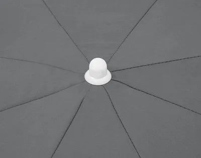 Image de Parasol de plage rectangulaire en acier avec toile en polyester, couleur anthracite, 180 x 120 cm, 26 kg.