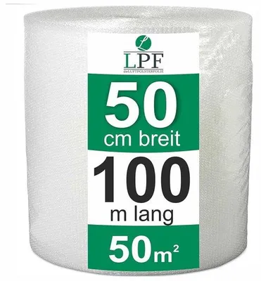 Produktbild von Luftpolsterfolie 50 cm x 100 m - Transparent