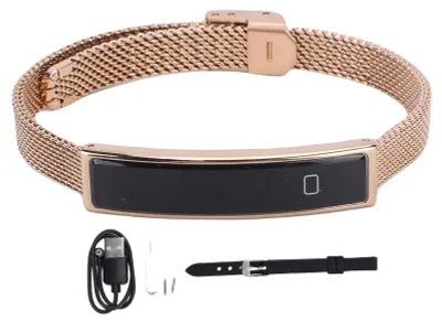 Obrázok produktu pre Inteligentný náramok, fitness tracker, Bluetooth, telefón, diaľkové ovládanie, vodotesný, vhodný na behanie a jazdu na bicykli, s aplikáciou, zlatý