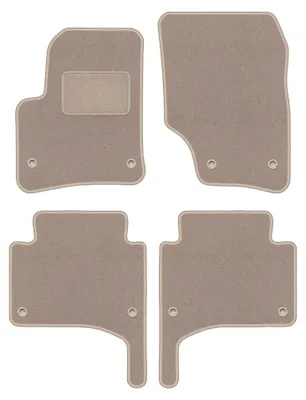 Image de Tapis de sol en moquette pour Porsche Cayenne I 2002-2010 (SUV) – jeu 4 pièces, beiges, sur mesure – Wielganizator LUX