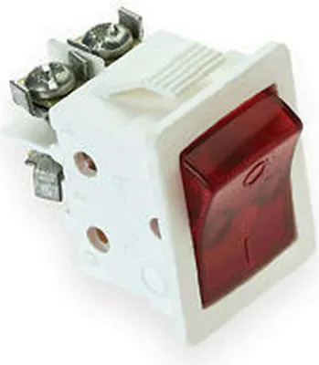Produktbild von Wippschalter mit Beleuchtung /Schraubklemmen/ weiß ŁKD-2N-1 Elgotech