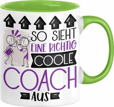 Produktbild von Coach Geschenk Tasse Lustig Geschenkidee für Coach Geburtstag So Sieht Eine Richtig Coole Coach Aus Frauen Spruch (Grün)
