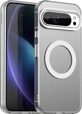 Image de Étui magnétique pour Google Pixel 9 Pro XL, étui antichoc fin mat et translucide Blanc