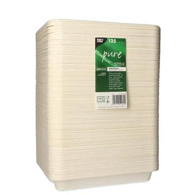 Produktbild von Siegelschalen, Zuckerrohr 3-geteilt 850 ml 3 cm x 17,5 cm x 22,5 cm weiss