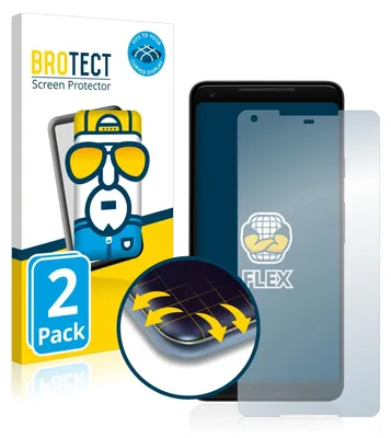 Produktbild von 2x BROTECT Fullscreen Schutzfolie für Google Pixel 2 XL Displayschutz Folie Fullcover Klar Transparent
