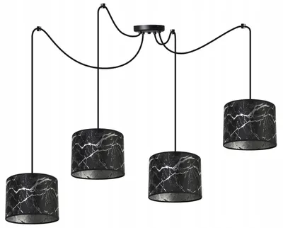 Obrázek produktu pro Pavoučí závěsné svítidlo stříbrné – moderní závěsná lampa se stínidlem, designové stropní svítidlo