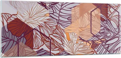 Produktbild von Bilder auf glas - Blatt Pflanze Blume - 100x40cm - Glasbilder - Wandbilder - Kunstdruck - zum Aufhängen bereit - Wanddekoration aus Glas - Glas Bilder - Wandbild auf Glas - Einteilig - GAB100x40-3865