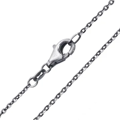 Produktbild von MATERIA 925 Silber Halskette für Frauen Herren - feine Ankerkette 1,2mm Kette antik oxidiert 40 - 80cm K96