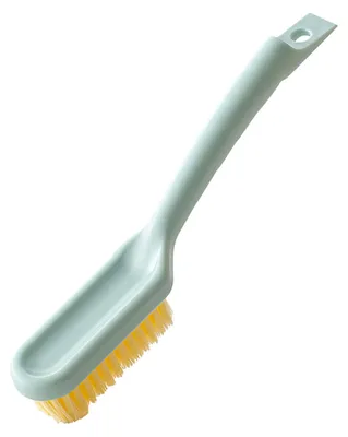 Produktbild von Schuhreinigungsbürste zum Aufhängen, langer Griff, weiche Borsten, leicht zu greifen, multifunktionales Peeling für Zuhause