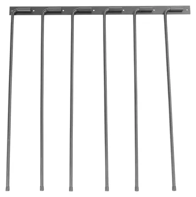 Produktbild von Wandmontiertes Satteldeckenregal mit 6 Haken - Robuste Konstruktion
