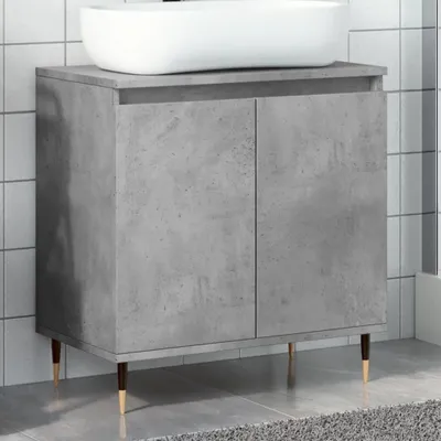 Produktbild von "im Angebot" Badschrank Betongrau 58x33x60 cm Holzwerkstoff - Badezimmer CC24347