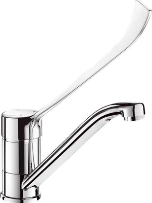 Produktbild von Delabie SPT-EHM Schwenkauslauf H.145 L.215, Hygienehebel