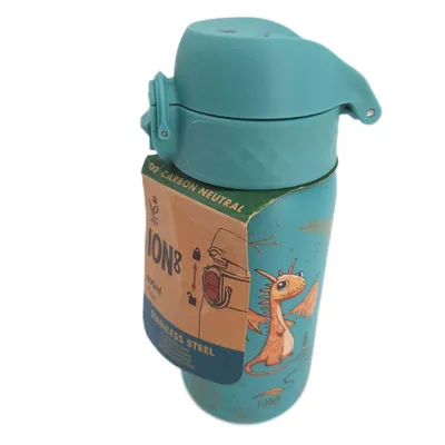 Produktbild von Ion8 Edelstahl Kinder Wasserflasche Ei Drache Trinkflasche Prinzessin