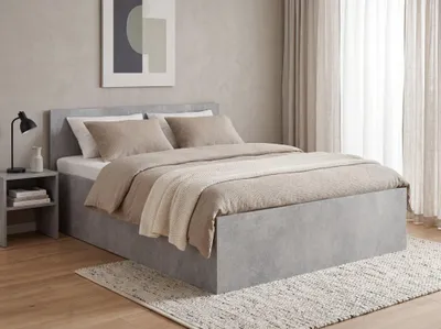 Produktbild von Bett SOFIA 120x200, Beton, Lattenrost, ohne Matratze
