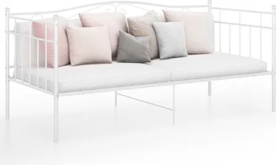 Produktbild von Schlafsofa Bettgestell Weiß Metall 90x200 cm , Klassische Betten Design 2024