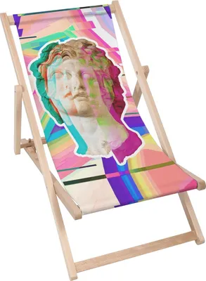 Immagine prodotto di Sdraio Dreamroots pieghevole in legno fino a 130 kg, sdraio pieghevole con regolazione dell'inclinazione dello schienale a 3 livelli, Monumento Double Face