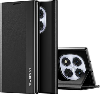 Obrázek produktu pro Pouzdro pro Xiaomi Redmi Note 14 Pro 5G, MagnetickéPolyuretanKožené Pouzdro s Funkcí Stojánku černé