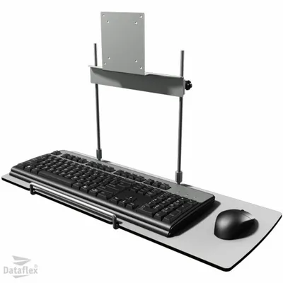 Produktbild von Dataflex Viewmate Tastatur- und Mausablage - Option 582, Silber, 1,5 kg, 75 x 75,100 x 100 mm, 596 mm, 230 mm, 390 mm