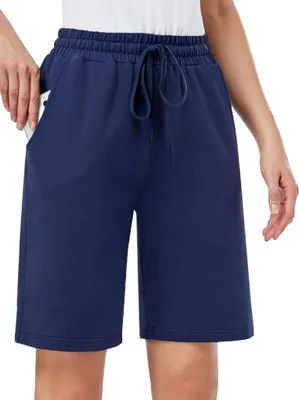 Produktbild von Damen-Bermuda-Sportshorts mit Kordelzug und 3 Taschen