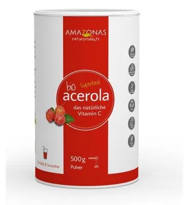 Immagine prodotto di Acerola 100% biologica pura vitamina C naturale in polvere 500 g