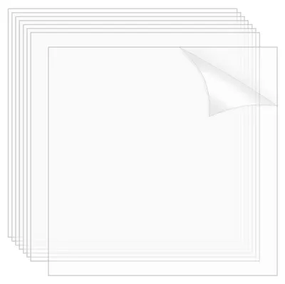 Immagine prodotto di Foglio di PET, 8 fogli - 25 x 25 cm - 0,5 mm - trasparente - lastre di plastica sottili - per hobby/progetti fai-da-te - lastra di plastica