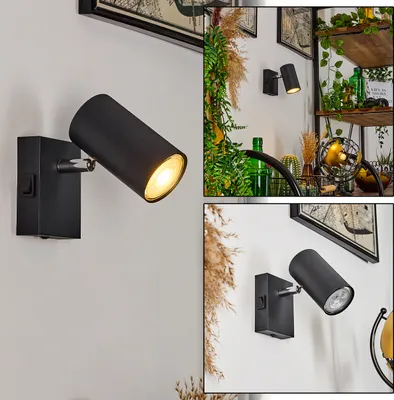Produktbild von Gambellara »Gambellara« moderne Wandlampe aus Metall in Schwarz/Chromfarben
