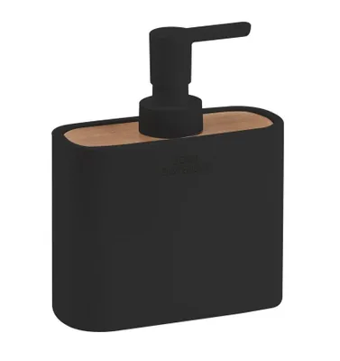 Obrázok produktu pre NINFEA dávkovač mydla na státie, čierny/bambus