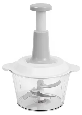 Handbetriebener Zerkleinerer, 1,5 l, 3 Edelstahlklingen, weiß