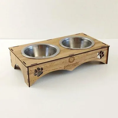Produktbild von PETZANYA Futterstation mit 2 Näpfen