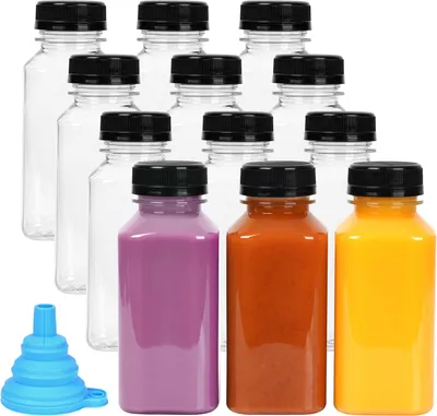 Zdjęcie produktu dla Butelki plastikowe wielokrotnego użytku, pojemność 270 ml (zestaw 12 sztuk)