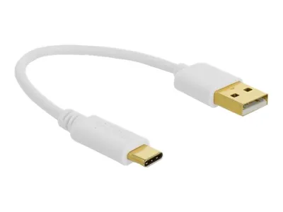 Obrázek produktu pro Nabíjecí kabel DELOCK USB Type-A na USB Type-C 15 cm bílý