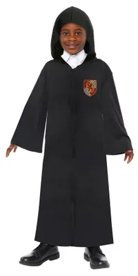 Produktbild von Amscan 9918716 - Uni Officially Licensed Harry Potter Hogwarts Robe with 4x Velcro Crest Badges Kids Fancy Dress Costume Age: 10-14yrs