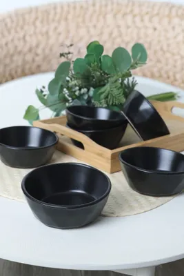 Produktbild von Hermia Concept, x 00019033, Vorspeisenschalen-Set (6-teilig), 100 % KERAMIK-STEINZEUG, Schwarz, 12 x 25 x 12 cm
