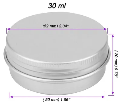 Zdjęcie produktu dla Omgoods - 40 sztuk, pojemniki aluminiowe o pojemności 30 ml z zakrętką