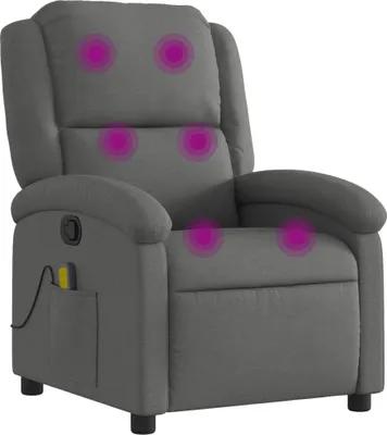 Produktbild von vidaXL Massagesessel Dunkelgrau Stoff