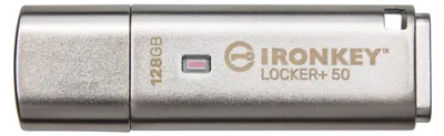 Produktbild von Kingston USB-Stick IronKey Locker+ - USB 3.2 Gen 1 (3.1 Gen 1) - 128 GB - Silber