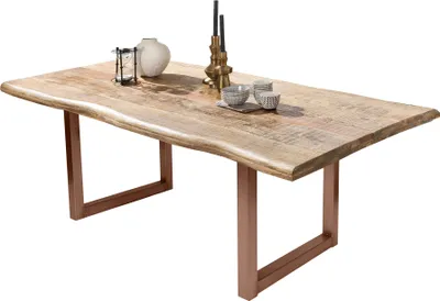 Produktbild von SIT Möbel Esstisch mit Baumkante | 240 cm | Tischplatte Mango-Holz natur | Kufen-Gestell Metall antikbraun | B 240 x T 100 x H 76 cm | 15494-00 | Serie TABLES & CO